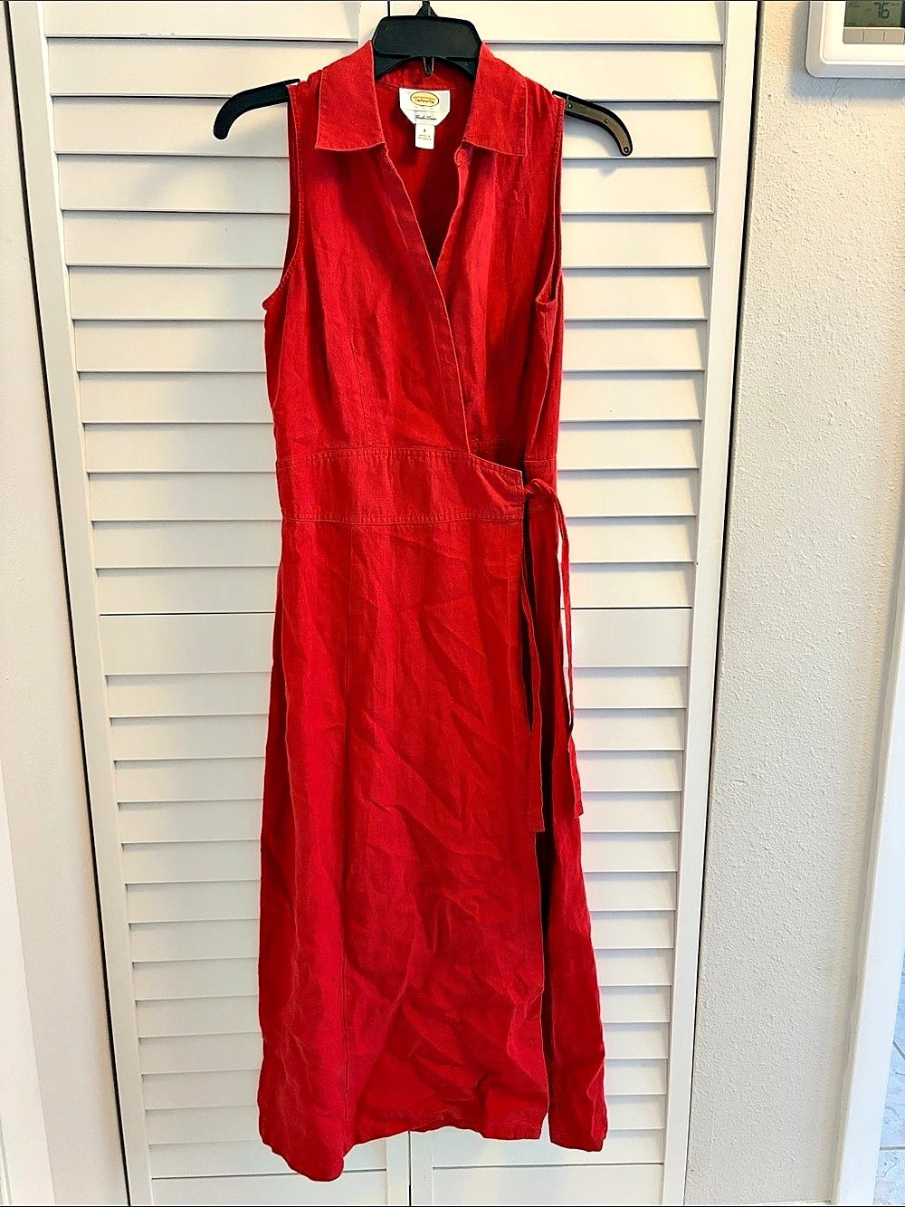 Talbots Irish Linen Red Dress Size 6
